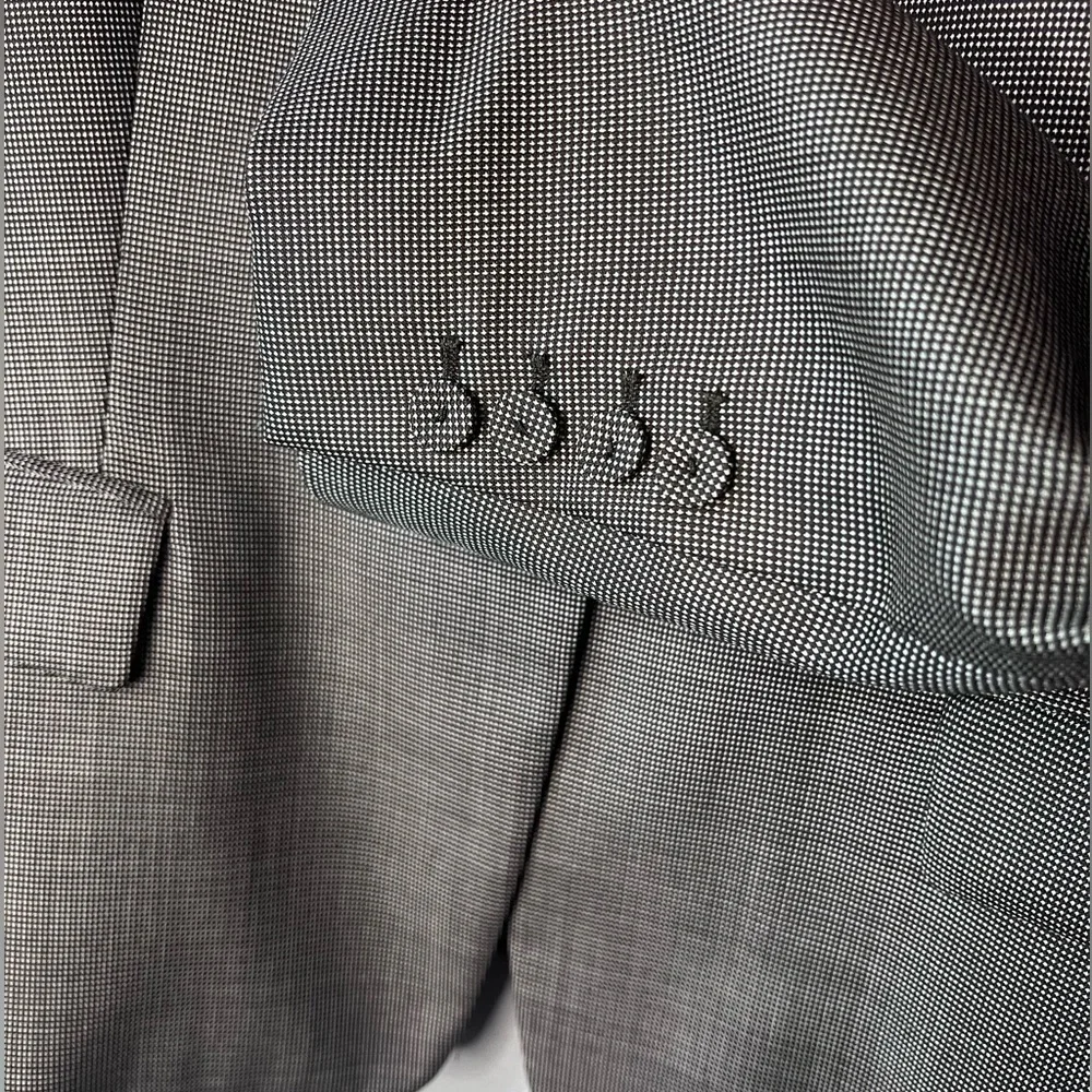 Lafayette 148 New York Wmns Black/White Checkered/Plaid like Blazer Sz 16 Wool
